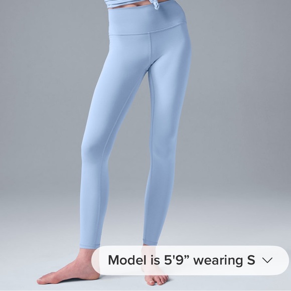 Alo Airlift 7/8 XS leggings | seashell blue | like new - Picture 1 of 4
